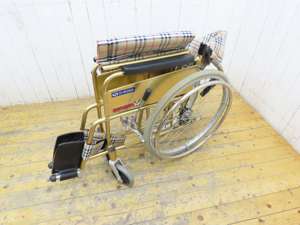 SHINWA・シンワ・車椅子・折り畳み式・重さ14Kg・中古品・150050_画像8