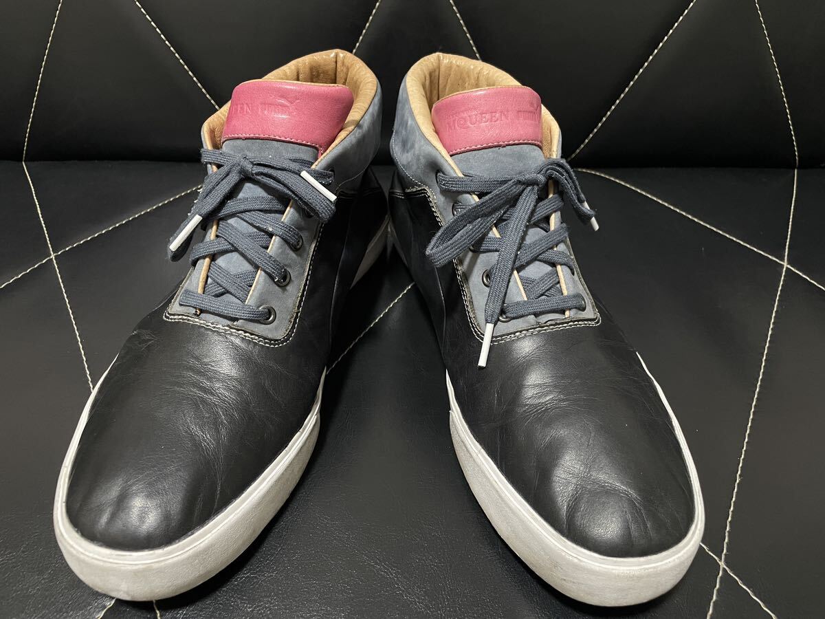  beautiful goods ALEXANDER McQUEEN×PUMA Alexander McQueen 353168 29cm leather shoes leather sneakers is ikatto black men's 