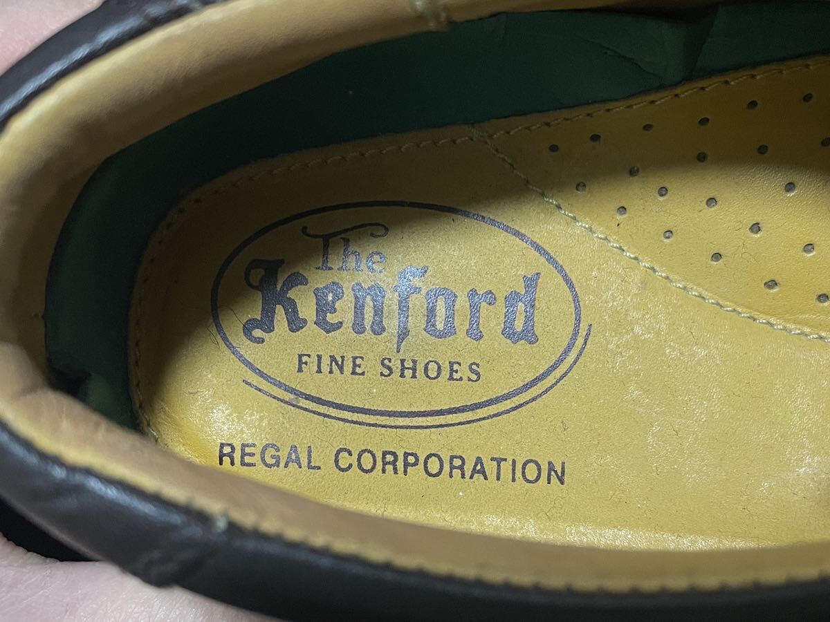 極美品 REGAL KENFORD リーガル 9161 L 26cm レザーシューズ ビジネスシューズ 革靴 プレーントゥ ダークブラウン メンズ 紳士 カジュアルの画像8