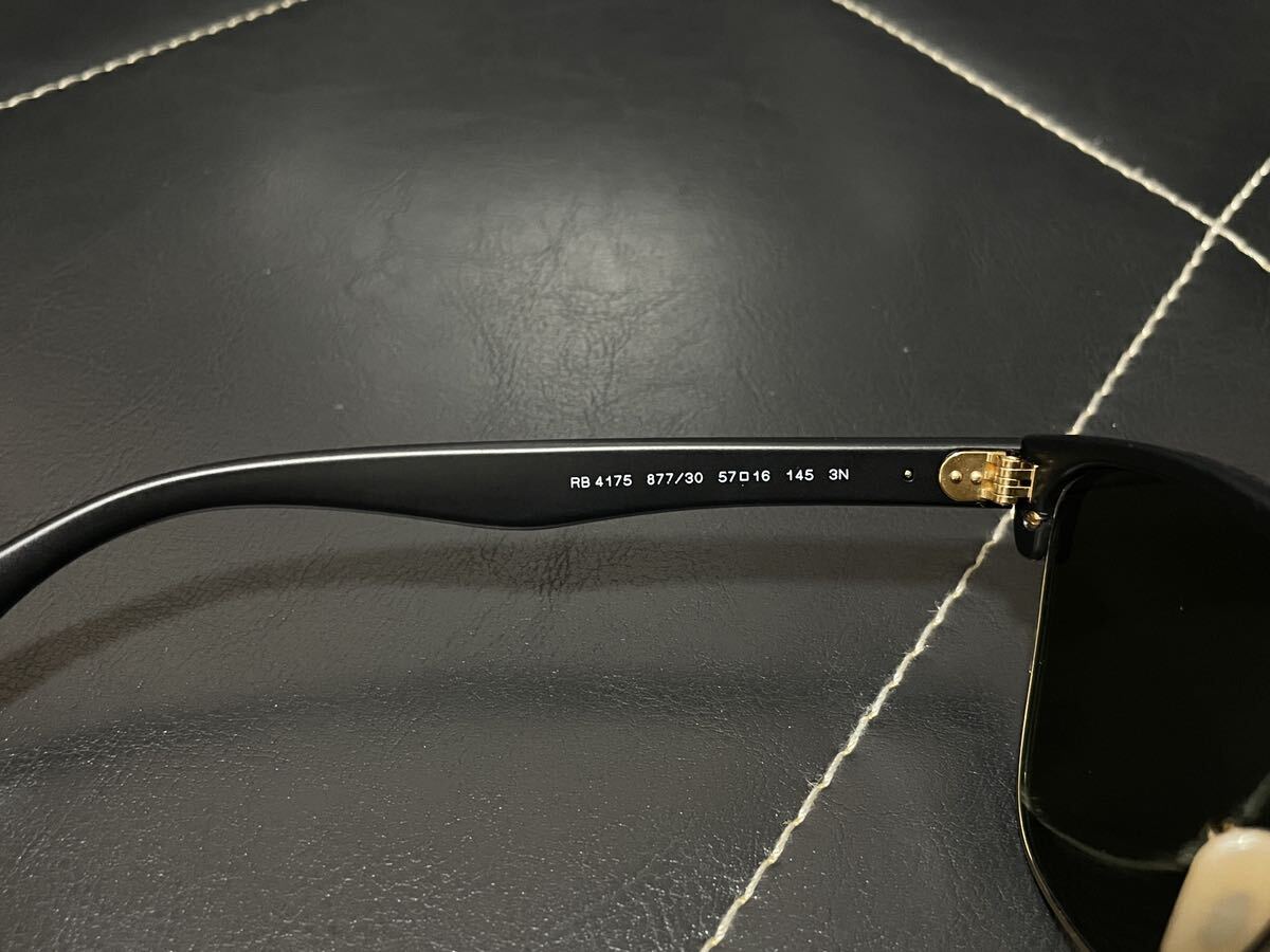 展示品 Ray-Ban レイバン RB4175 サングラス アイウェア メガネ 眼鏡 ミラーレンズ マットブラック×ゴールド 遮光 運転 オシャレ_画像6