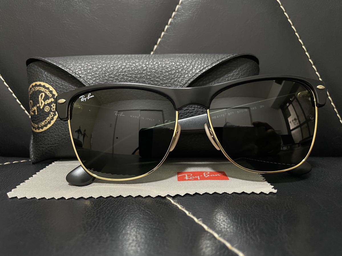  trying on goods Ray-Ban RayBan RB4175 glasses I wear sunglasses mat black × Gold shade driving spring summer dressing up refreshing square 