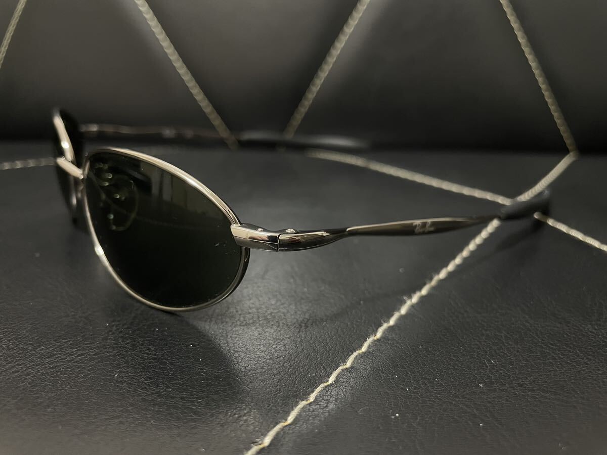 極美品 Ray-Ban Titanium レイバン RB8014 サングラス アイウェア メガネ 眼鏡 シルバーフレーム スポーティー アウトドア 遮光 春夏_画像4