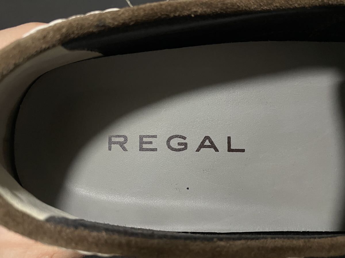 極美品 REGAL リーガル 954R 26cm レザーシューズ デッキシューズ ドライビングシューズ モカシン ダークブラウン Uチップ メンズ_画像8