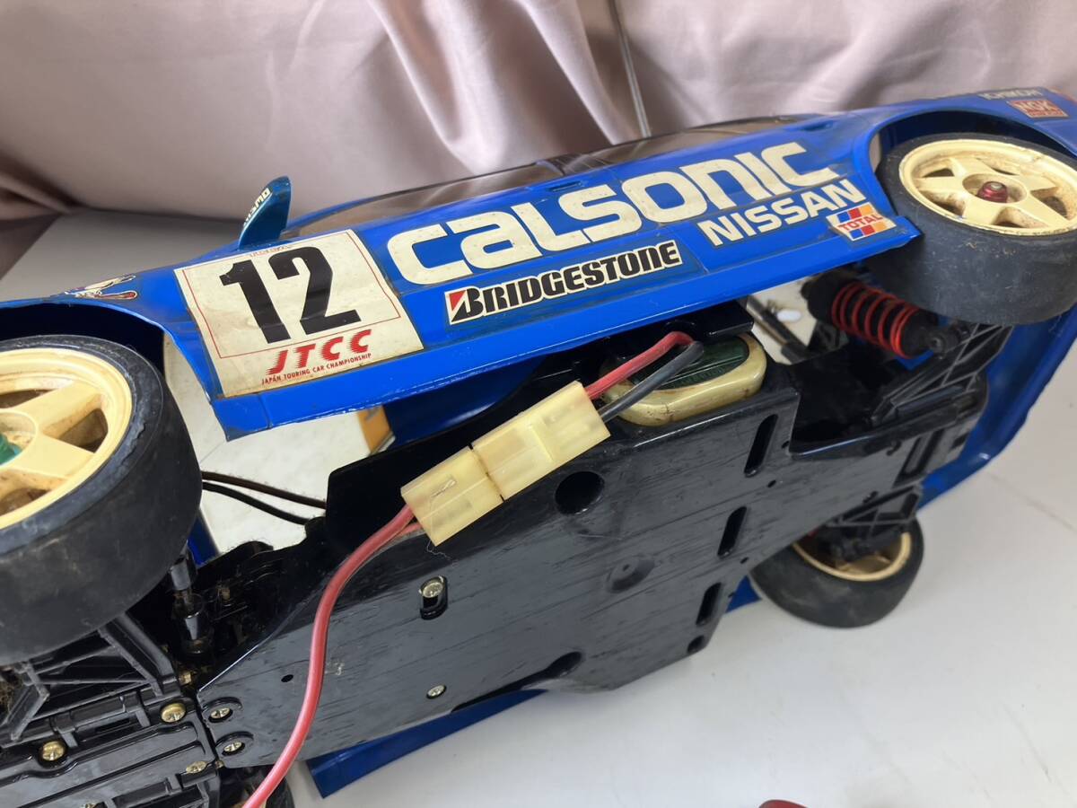 ラジコンカー　NISSAN CALSONIC コントローラーSANWA　動作未確認　ジャンク品_画像8