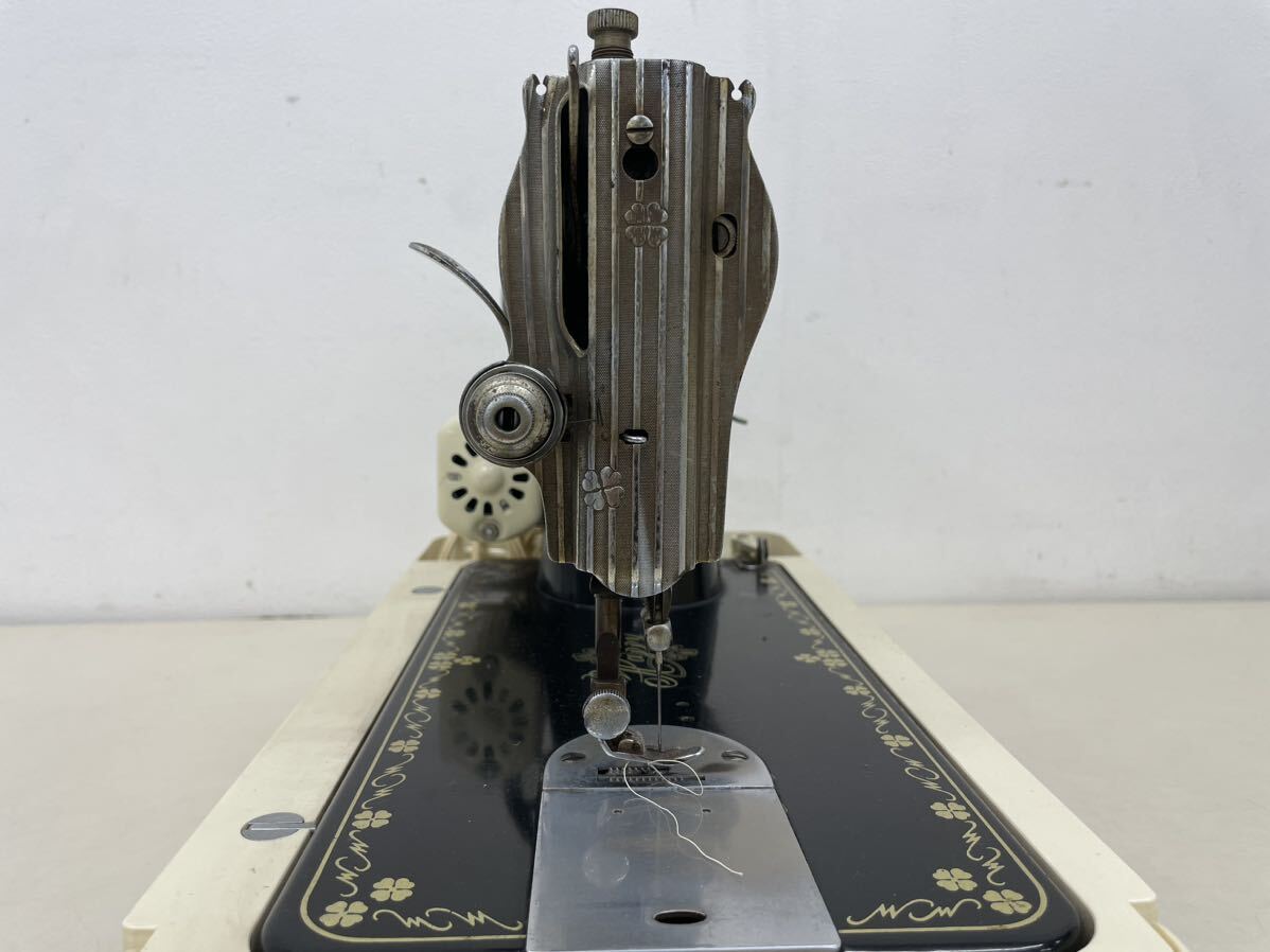 【動作品】レトロ HAPPY ハッピー ミシン Swing machine フットコントローラー モーター YDK YM-40W 家庭用 裁縫 シンガー アンティークの画像4