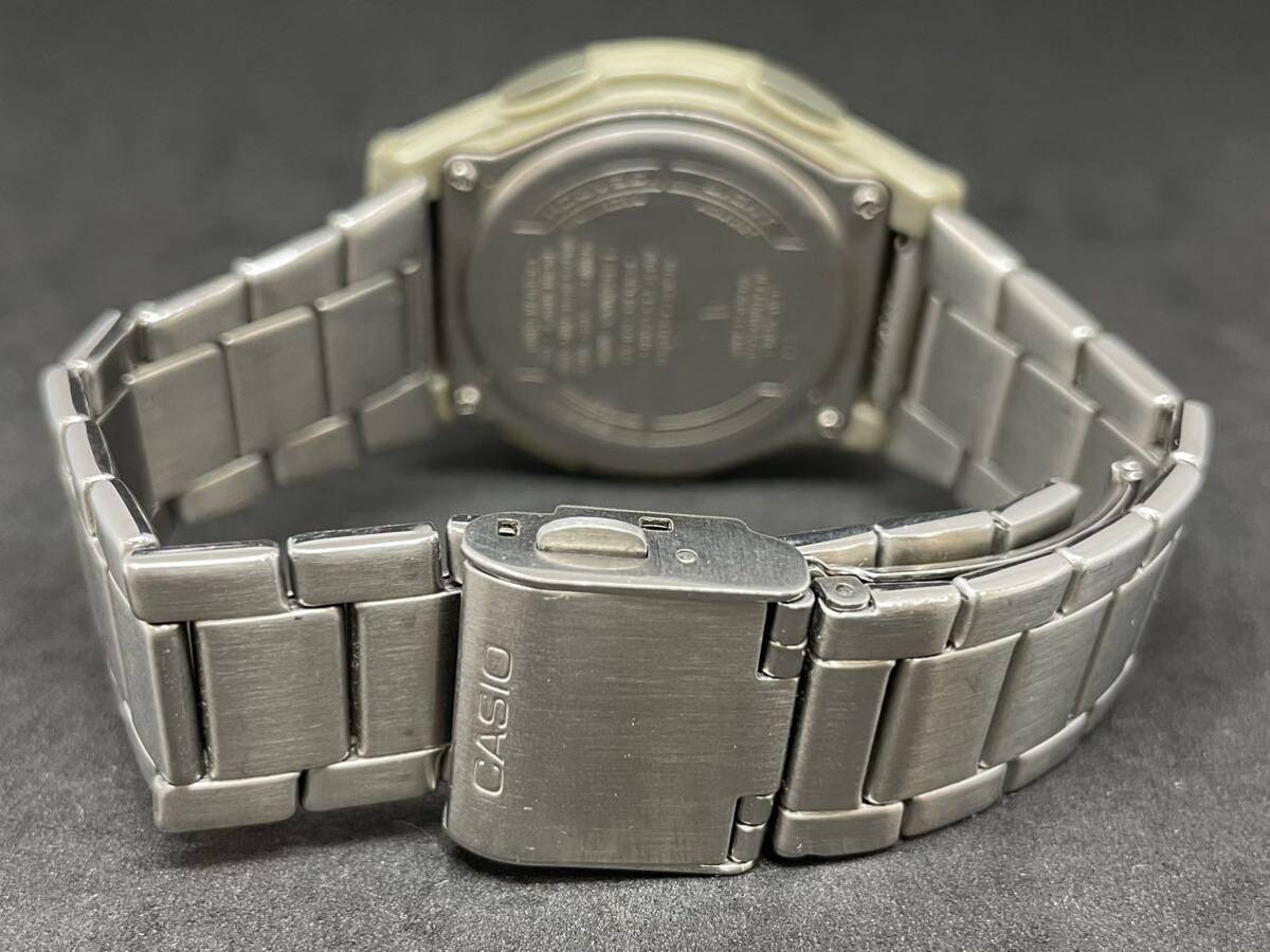 CASIO カシオ 腕時計 電波ソーラー WAVE CEPTOR ウェーブセプター WVA-M600 デイデイト タフソーラー アナデジ 3針 シルバー 不動_画像6