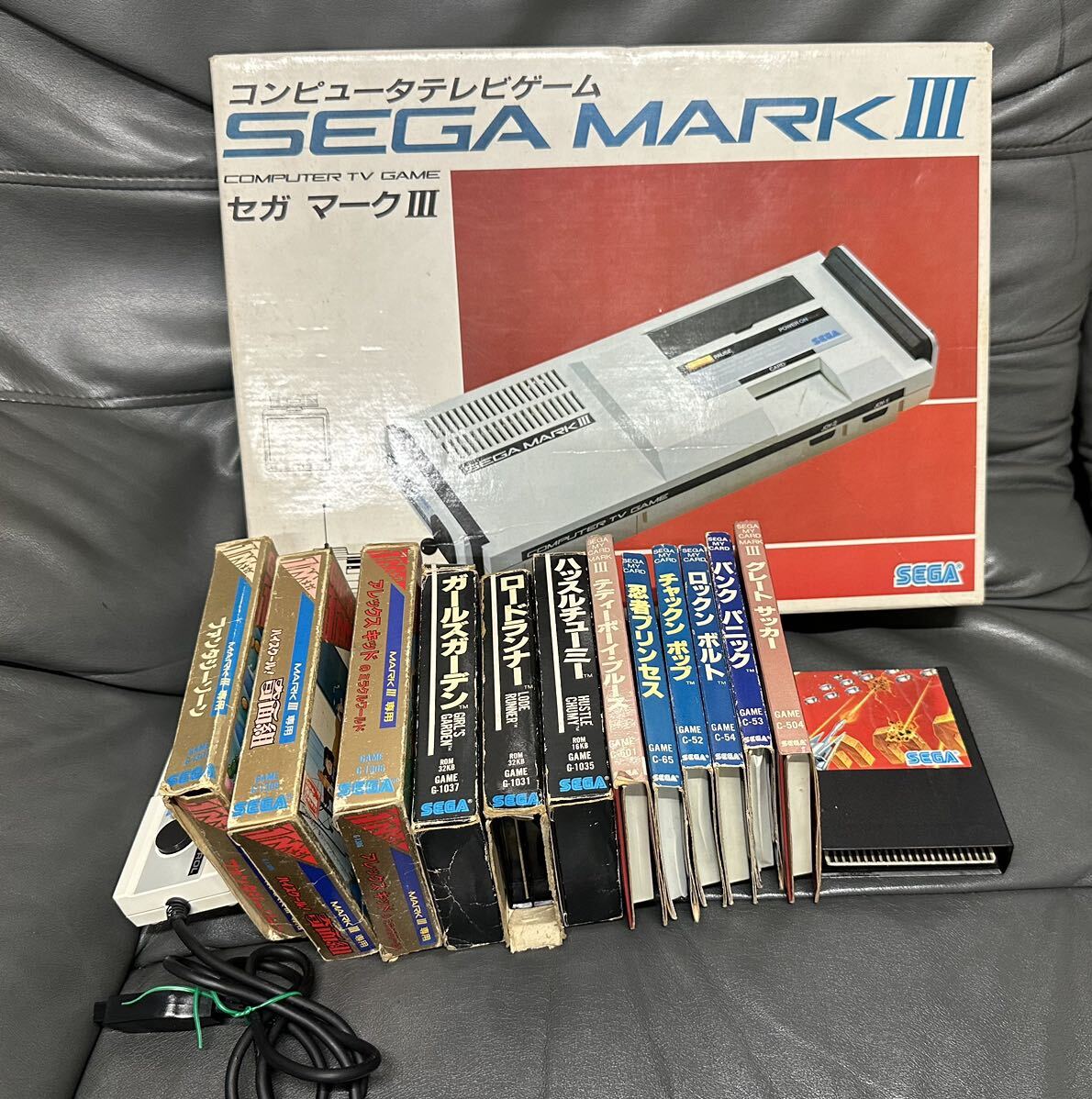 動作確認済み セガ マーク3 SEGA mark III 本体 ソフト１３本 ファンタジーゾーン 奇面組 アレックスキッド 忍者プリンセス 　_画像1