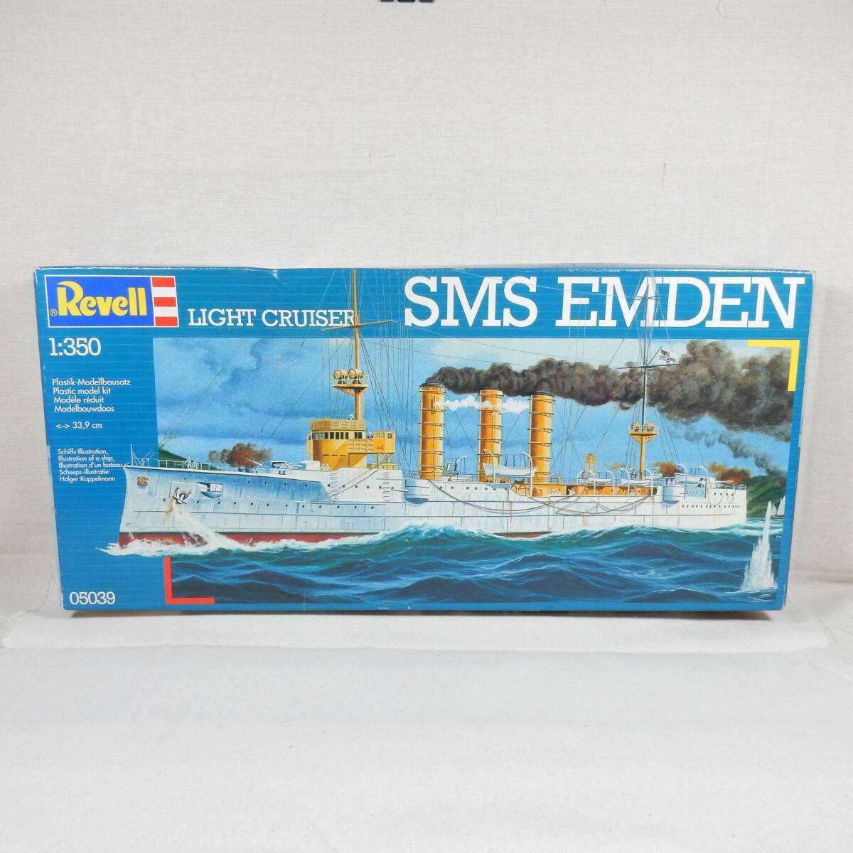 (18521)【同梱不可】SMS EMDEN (ドイツ軽巡洋艦 エムデン) Revell(レベル) 1:350 05039 内袋未開封 未組立て の画像1