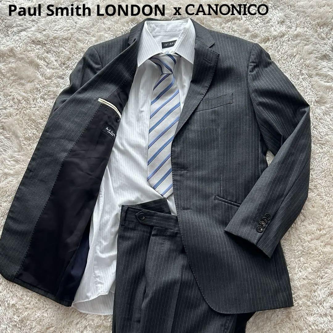 Paul Smithポールスミス×カノニコ セットアップスーツ チャコールグレーの画像1