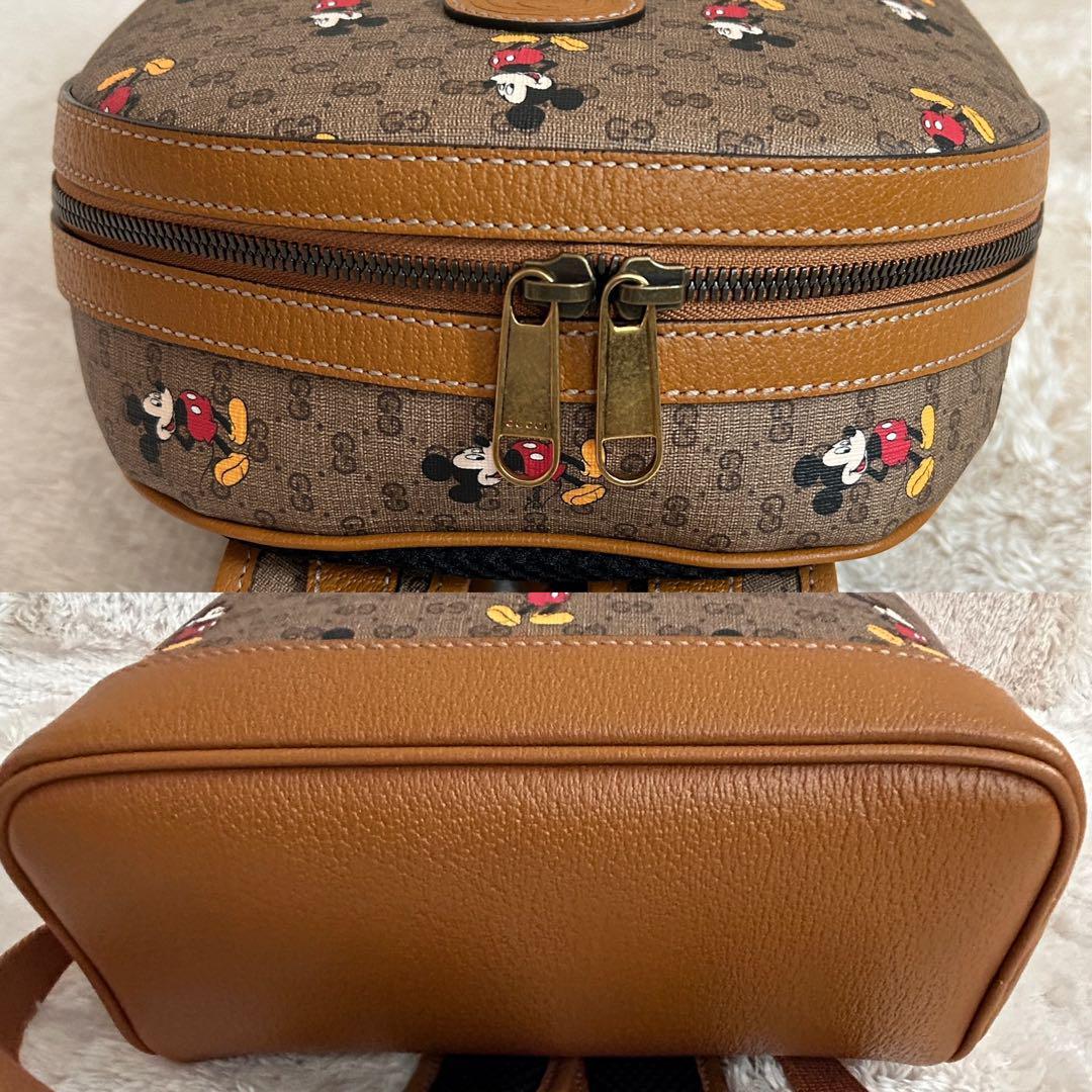 GUCCI x DISNEY スモール バックパック GGスプリーム グッチ ディズニー ミッキーマウス コラボ ミニ リュックサック ブラウン 552884_画像4