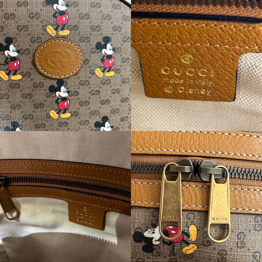 GUCCI x DISNEY スモール バックパック GGスプリーム グッチ ディズニー ミッキーマウス コラボ ミニ リュックサック ブラウン 552884_画像7