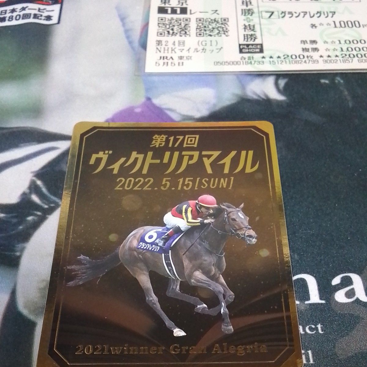 JRA　がんばれ馬券　ハズレ馬券　第24回NHK マイルカップG1　グランアレグリア