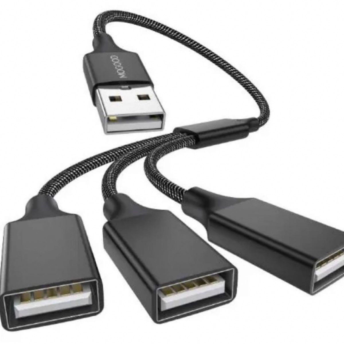 MOGOOD USBスプリッタYケーブル 3分岐 1オス3メスUSB 2.0