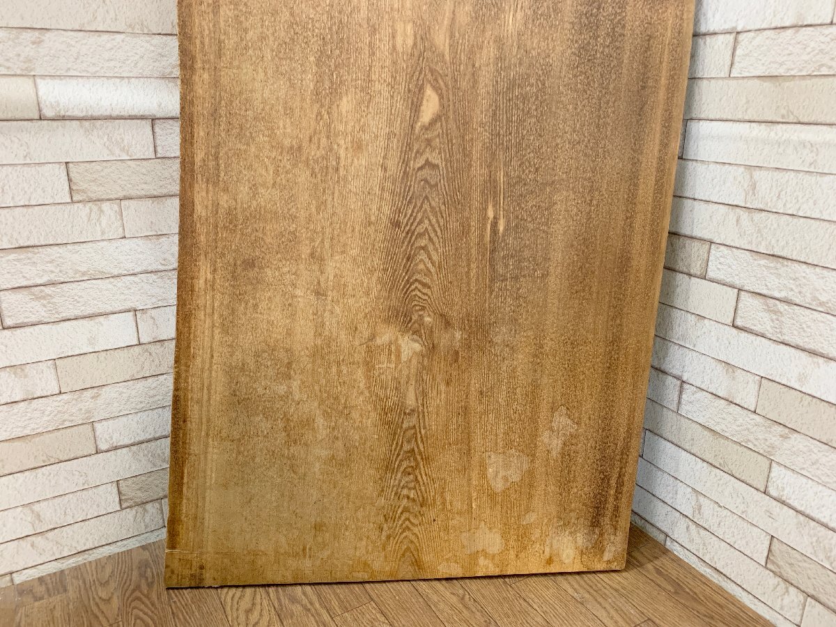 天然木 一枚板 チーク材 長さ103cm 厚み4cm 木製 棚板 看板 天板 テーブル DIY素材 インテリア 木材(貝545)_画像9