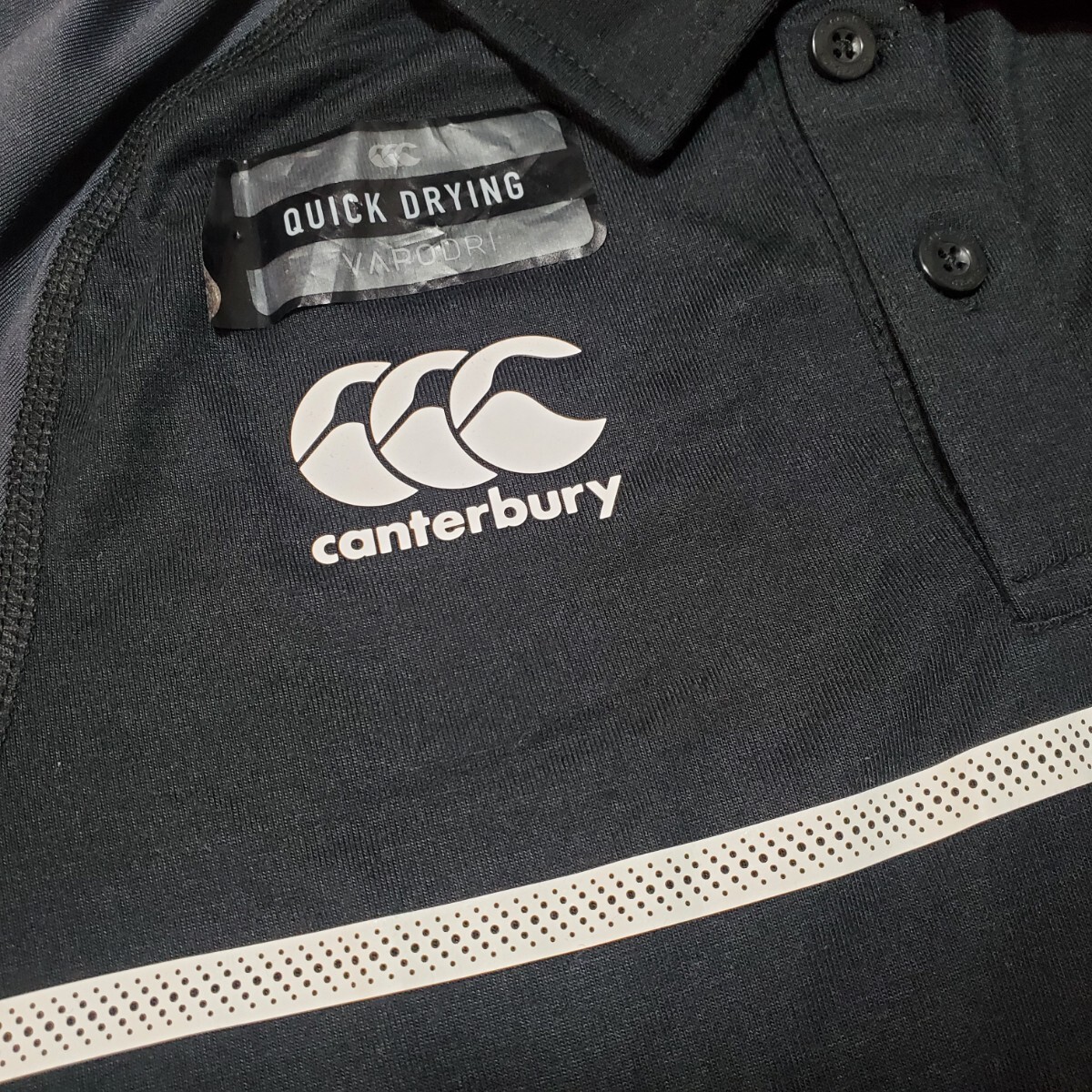 正規品　Canterbury 新品 ラグビー　ポロシャツ　ブラック　イギリス直輸入　ユニフォーム 訓練着　黒　S