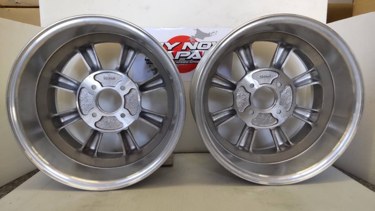 【在庫あり即納】RS Watanabe R TYPE 16×8.5J-6 4H-114.3 地肌シルバー(廃盤色) ワタナベ Rタイプ 16インチ 2本の画像2