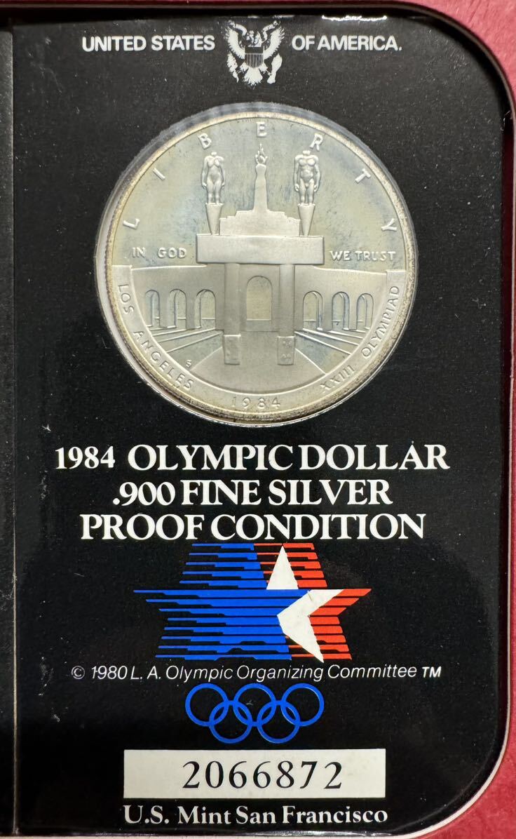 OLYMPIC DOLLAR/オリンピックダラー★1983年/1984年★ロサンゼルスオリンピック1ドル★ペアセット★.900 FINE SILVER★プルーフ★042431_画像3