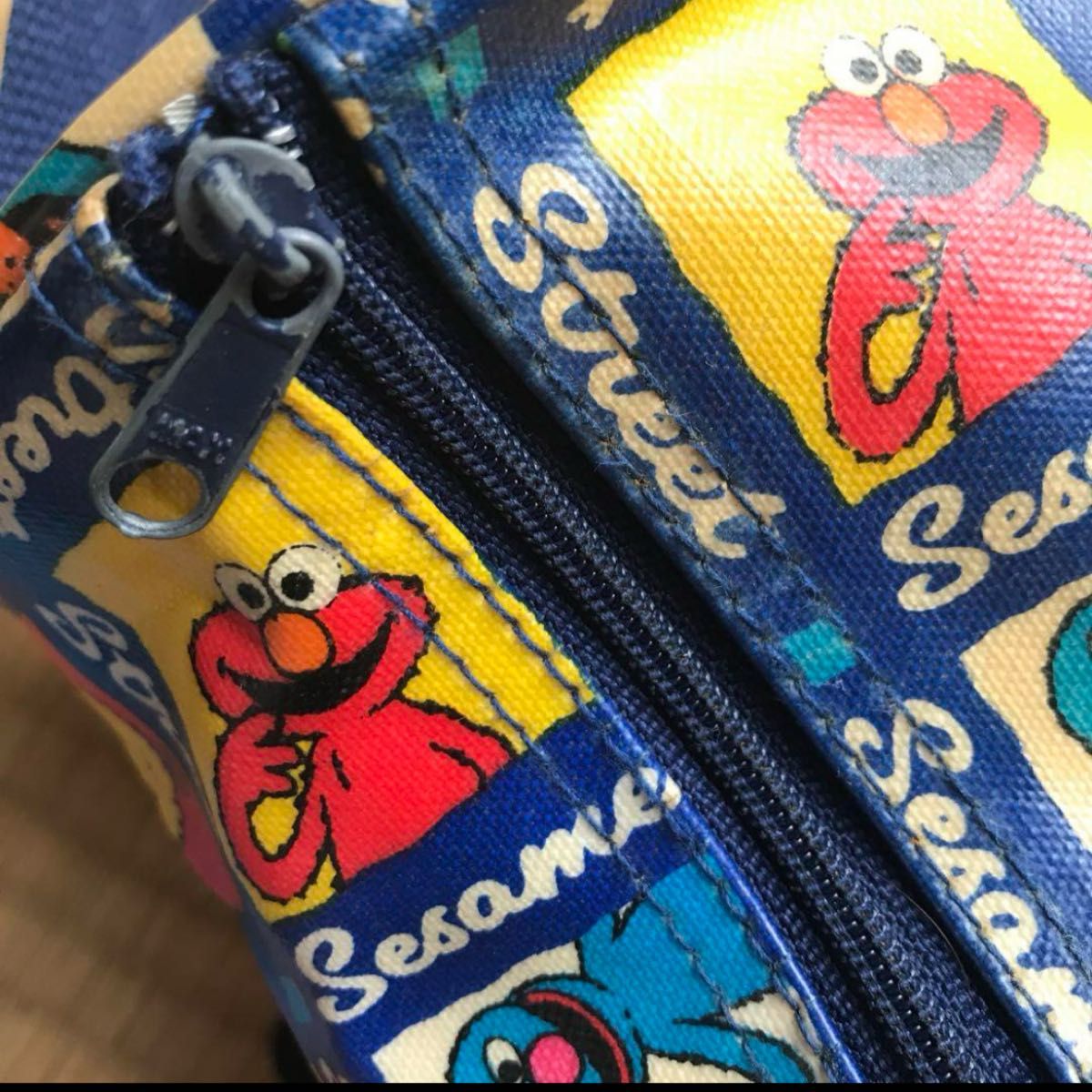 セサミストリート レトロ 円柱 バッグ 当時物 レア 平成 ポーチ