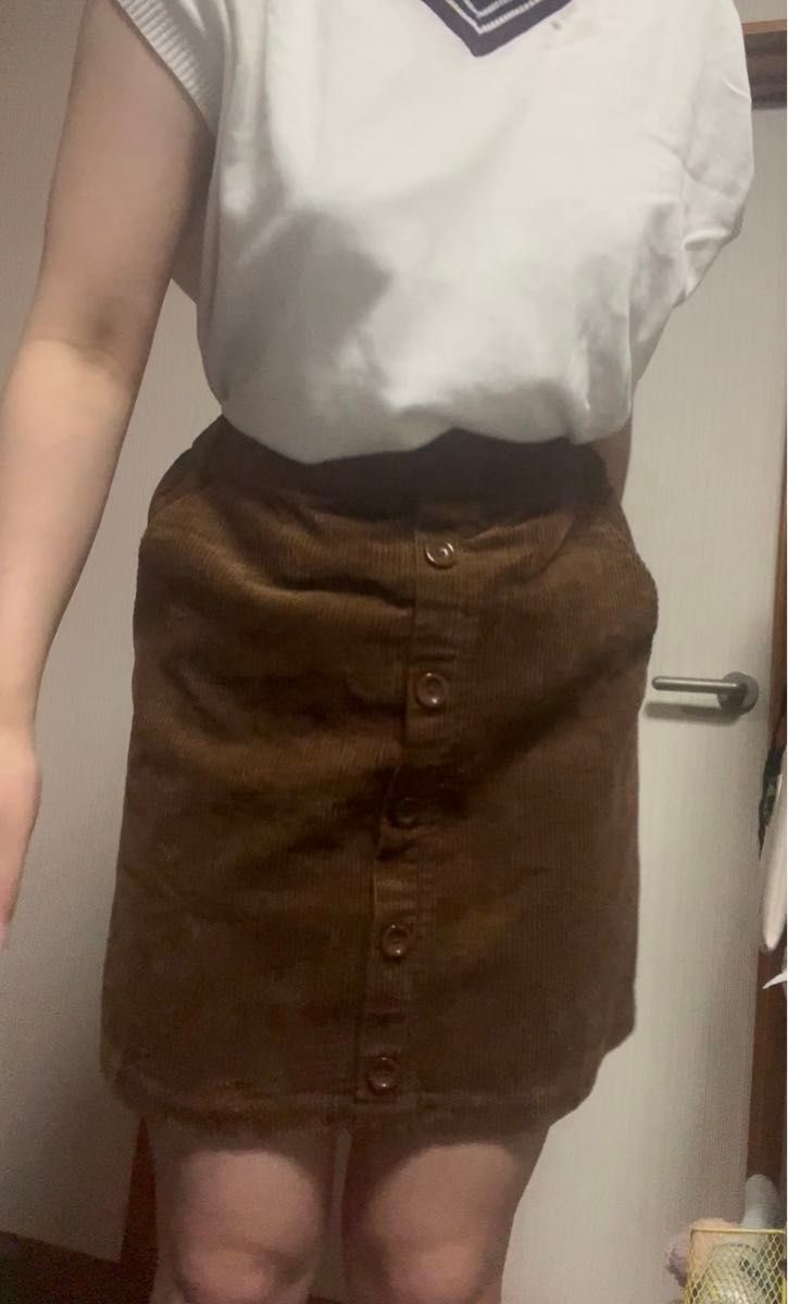 レディーススカート茶色ミニスカート