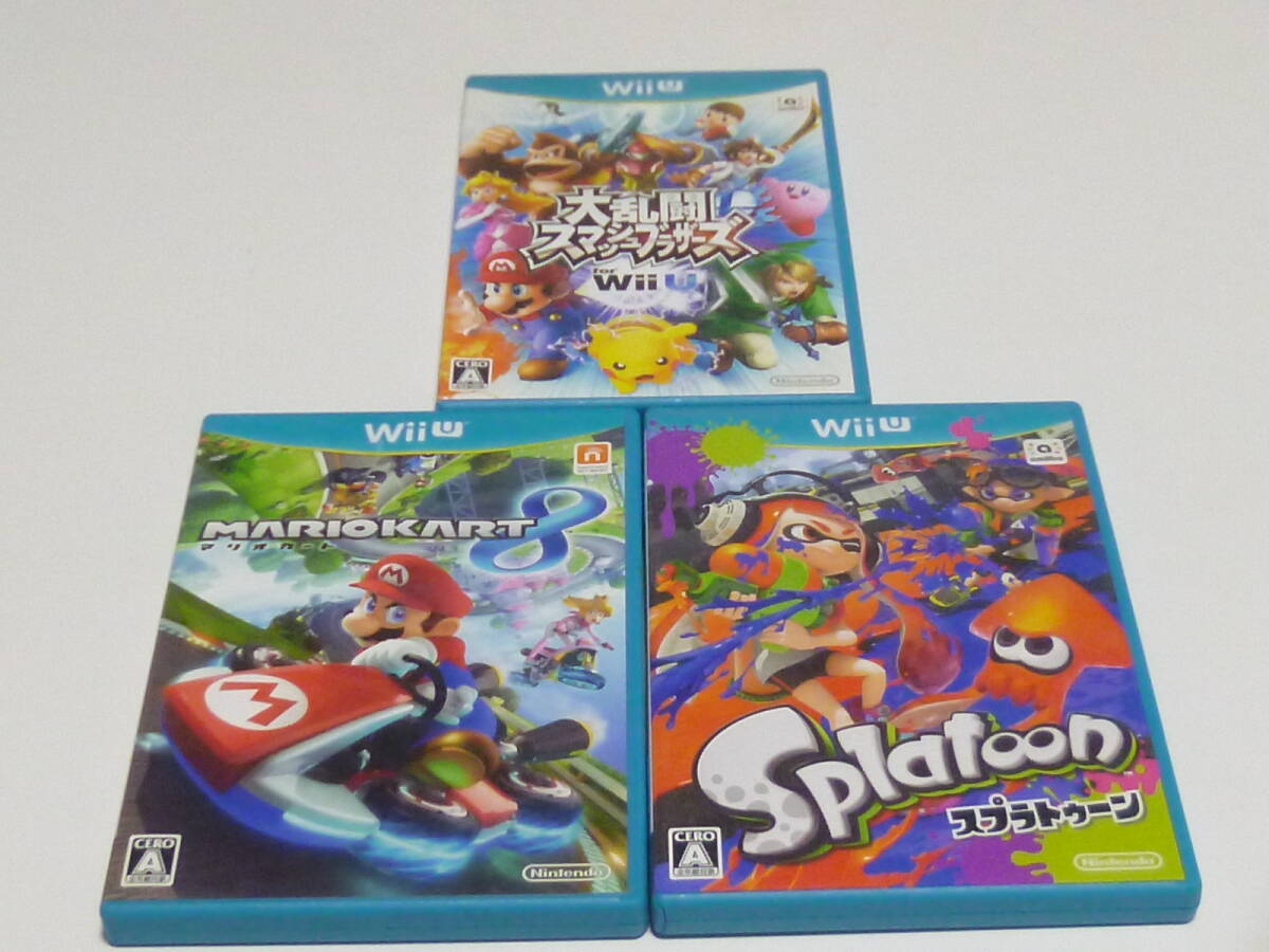 任天堂 WiiU 人気ソフトまとめて 3本 大乱闘スマブラ スプラ