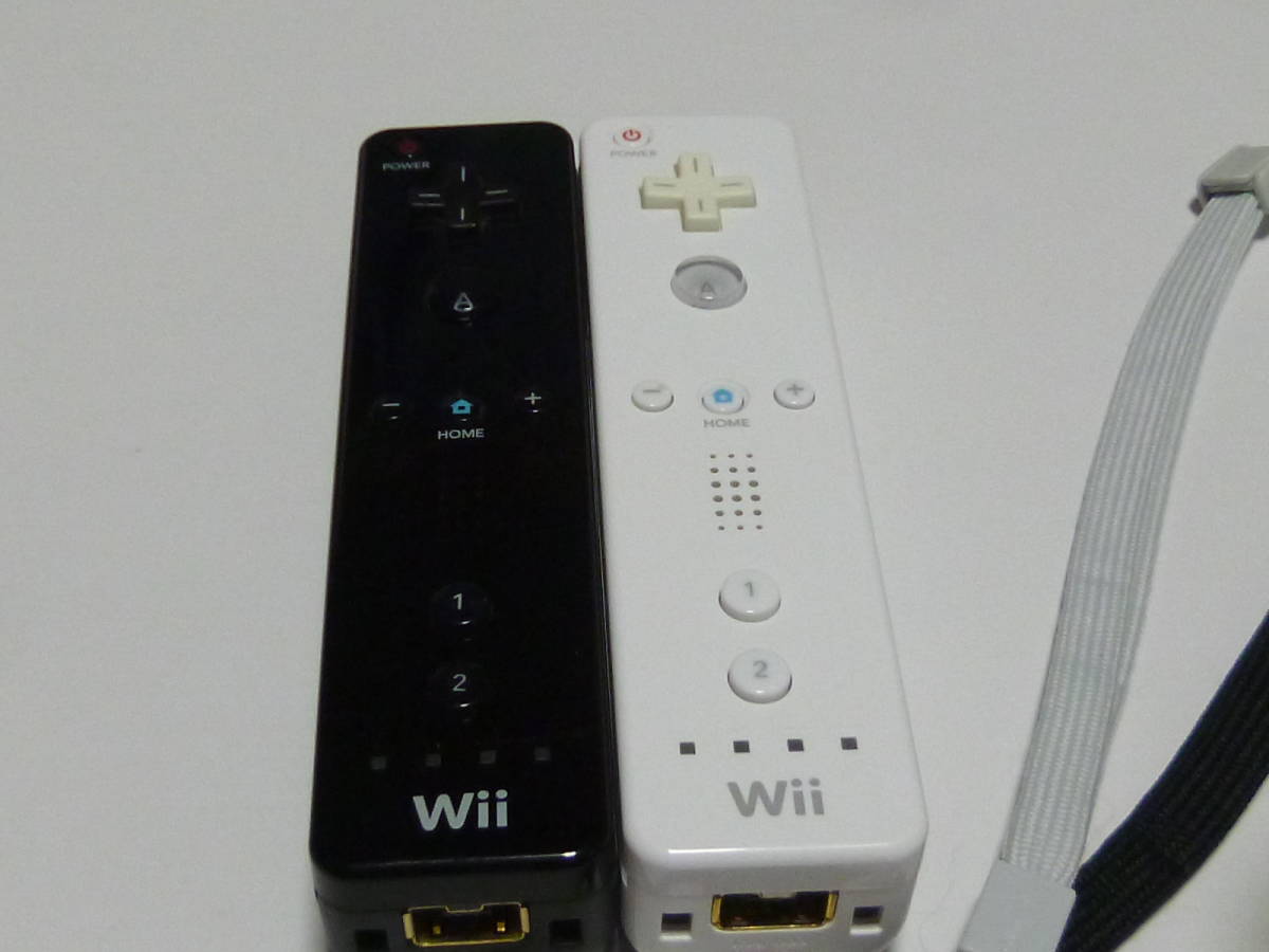 RS…45【送料無料 即日発送 動作確認済】Wii リモコン ストラップ 2個セット 任天堂 純正 RVL-003 ホワイト ブラック コントローラーの画像2