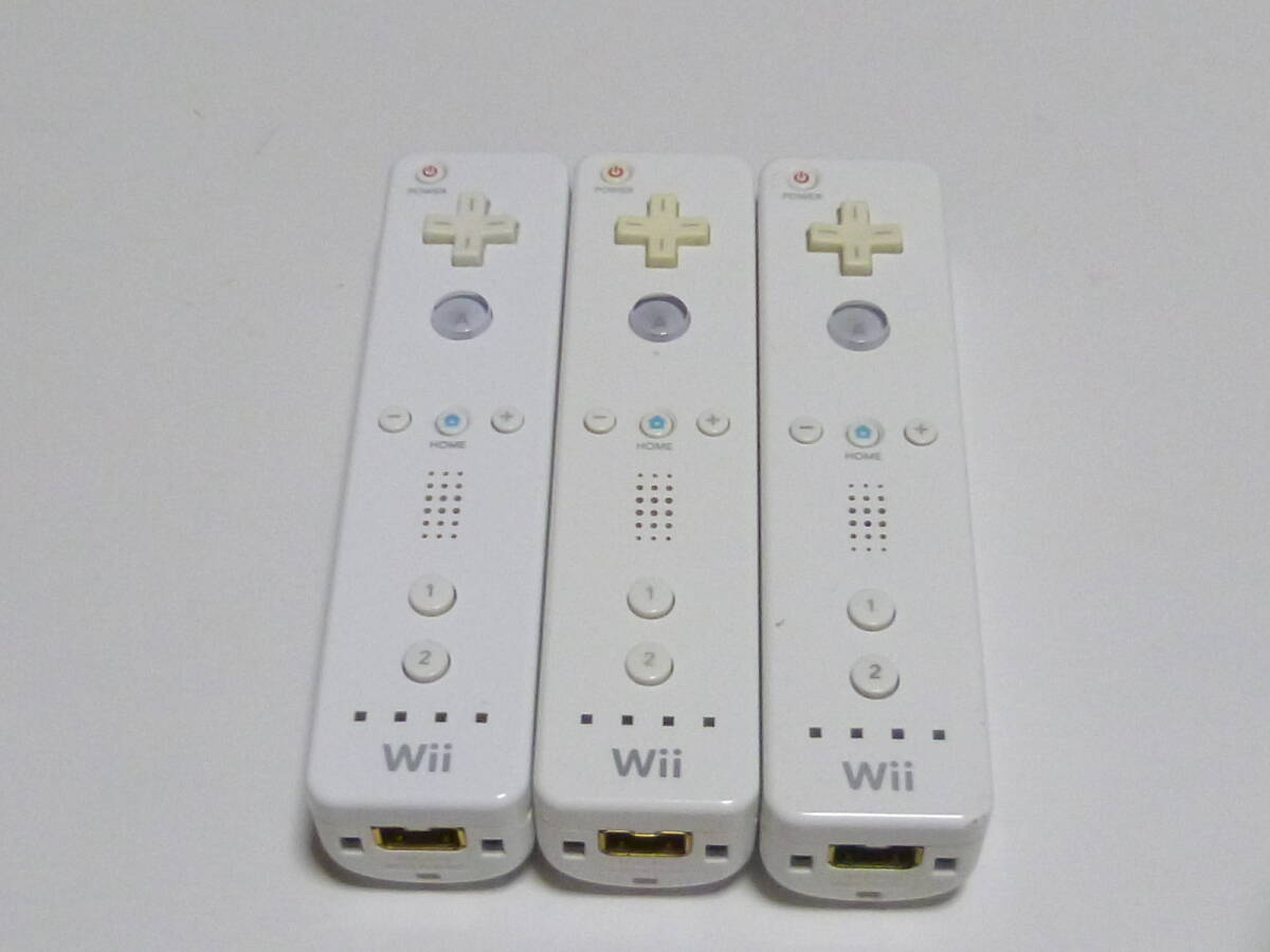 R075【送料無料 即日発送 動作確認済】Wii リモコン3個セット 任天堂 純正 RVL-003 コントローラー　