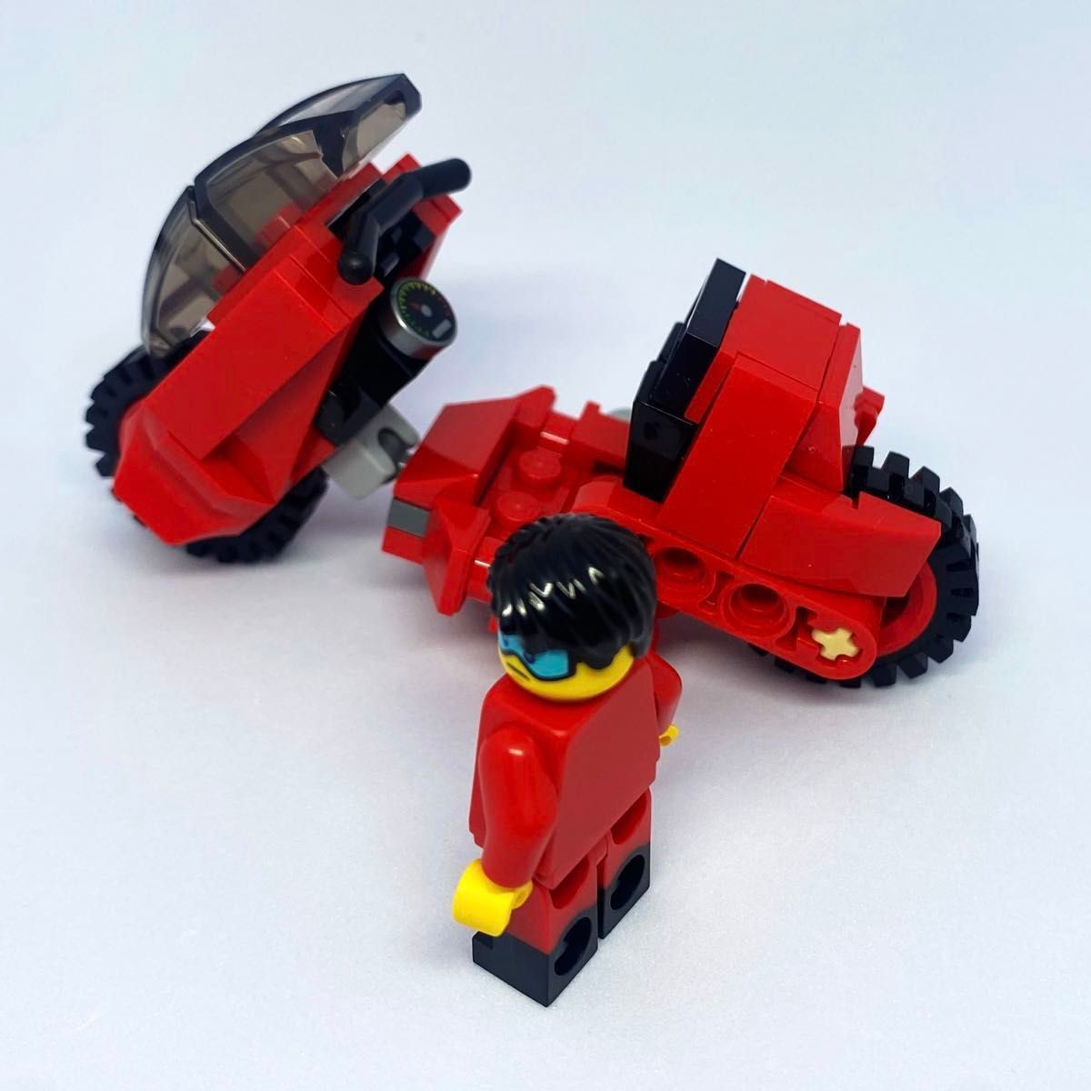 LEGO AKIRA 金田バイク 自作品 レゴ KANEDAミニフィグ付 フィギュア 