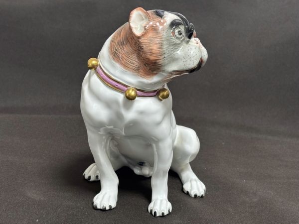 現状品 ドレスデン パグ 陶器 人形 犬 陶磁器 レトロ ドイツ Dresden_画像7