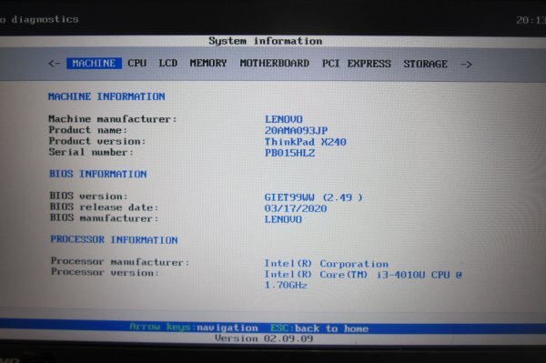Lenovo ThinkPad X240 Win10Pro Core i3-4010U 1.7GHz MEM:4GB HDD:250GB_画像5