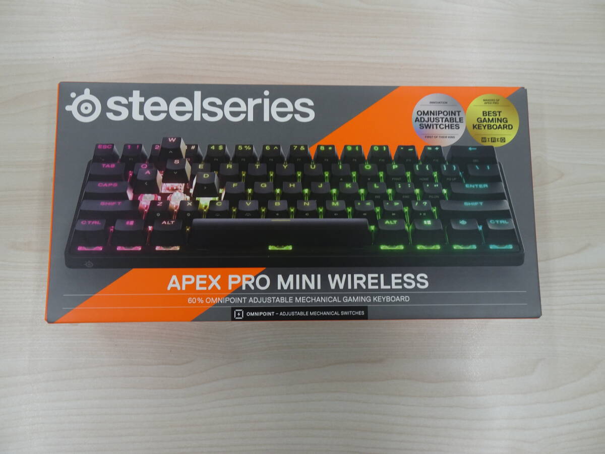 【美品】steelseries APEX PRO MINI WIRELESS 60% ゲーミングキーボード 日本語_画像1