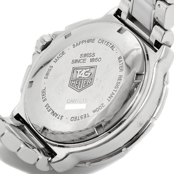 1円～ TAG Heuer フォーミュラ1 クロノグラフ CAH1211 12Pダイヤ ホワイト文字盤 SS/セラミック メンズ腕時計 タグホイヤーの画像4