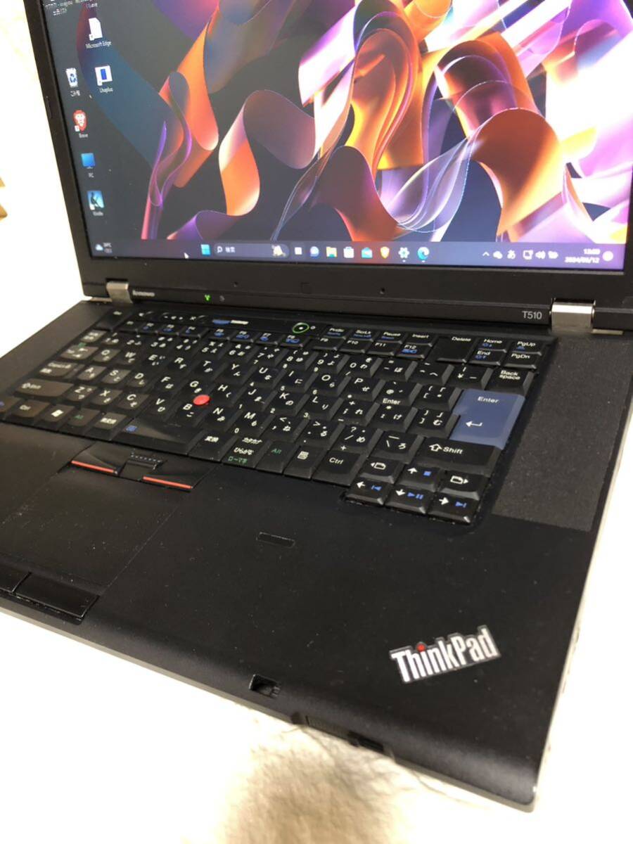 [1 jpy ~]Lenovo laptop T510 / Intel Core i7 620M 2.67GHz /4GB/SSD128GB/DVD/Win11/15.6 type /Microsoft Office2019 service being completed 