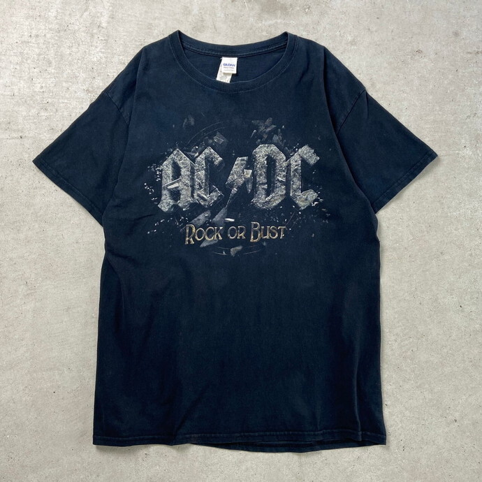 AC/DC ROCK OR BUST ロゴプリント バンドTシャツ メンズL_画像1