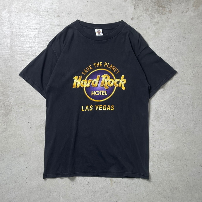 90年代 USA製 HARD ROCK HOTEL LASVEGAS ハードロックホテル プリントTシャツ メンズL_画像1