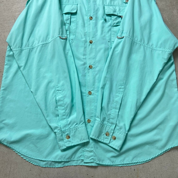 90年代 Columbia コロンビア PFG フィッシングシャツ ナイロンシャツ メンズL_画像5