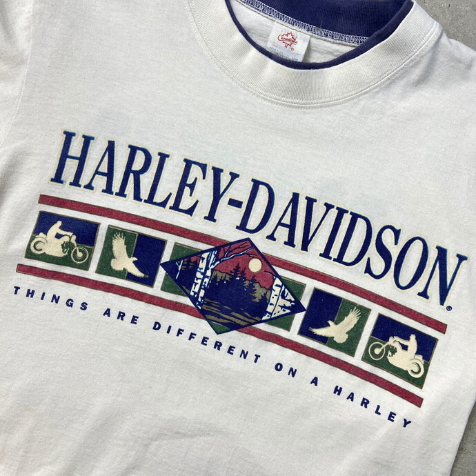80年代 USA製 Harley-Davidson ハーレーダビッドソン 両面プリントTシャツ メンズM_画像4