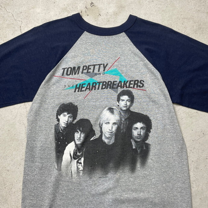 80年代 TOM PETTY AND THE HEARTBREAKERS トム・ペティ&ザ・ハートブレイカーズ バンドTシャツ バンT ツアー ラグランTシャツ メンズM相当_画像2
