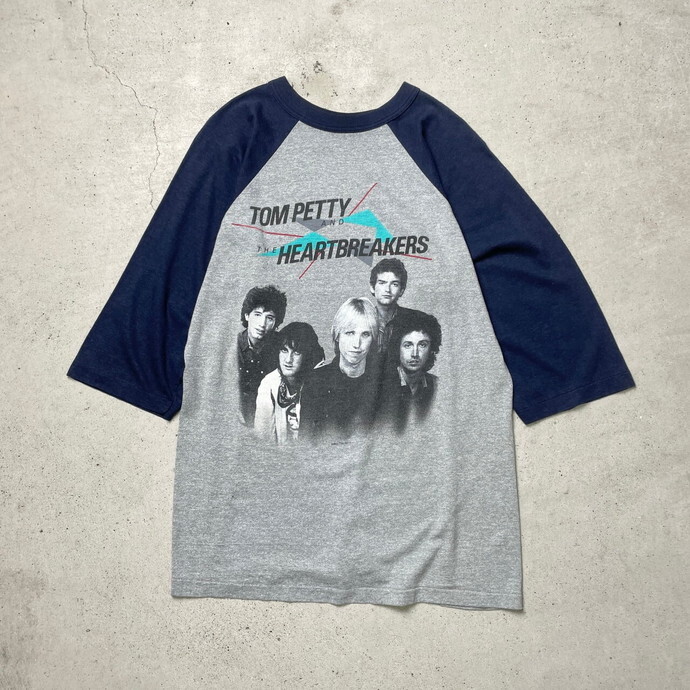 80年代 TOM PETTY AND THE HEARTBREAKERS トム・ペティ&ザ・ハートブレイカーズ バンドTシャツ バンT ツアー ラグランTシャツ メンズM相当_画像1