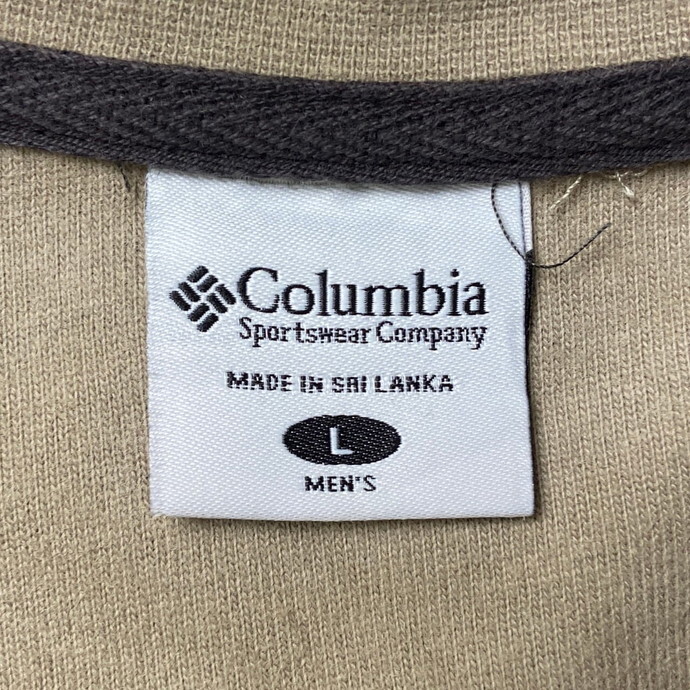 Columbia コロンビア アウトドア ワンポイント刺繍 Tシャツ 切り替えデザイン メンズL_画像4