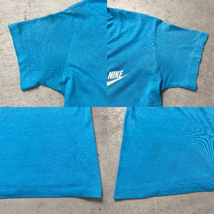80年代 USA製 紺タグ NIKE ナイキ ワンポイントロゴプリント Tシャツ メンズS相当_画像3
