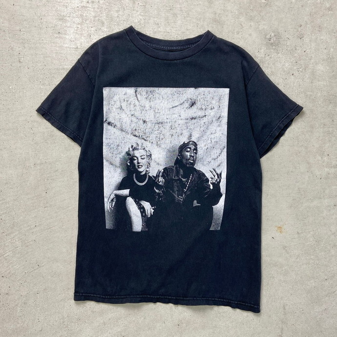 MARILYN MONROE 2PAC マリリン・モンロー 2パック プリントTシャツ メンズM-L相当_画像1