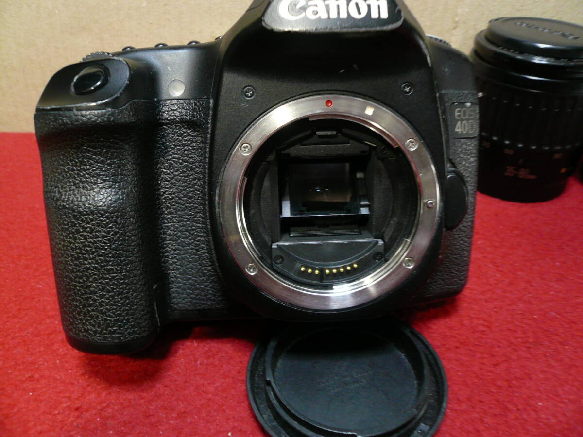 CANON EOS 40D+レンズ2本（80mm+200mm)の中古品 (64144ショット) 全て揃って届いたらすぐに使えますの画像2