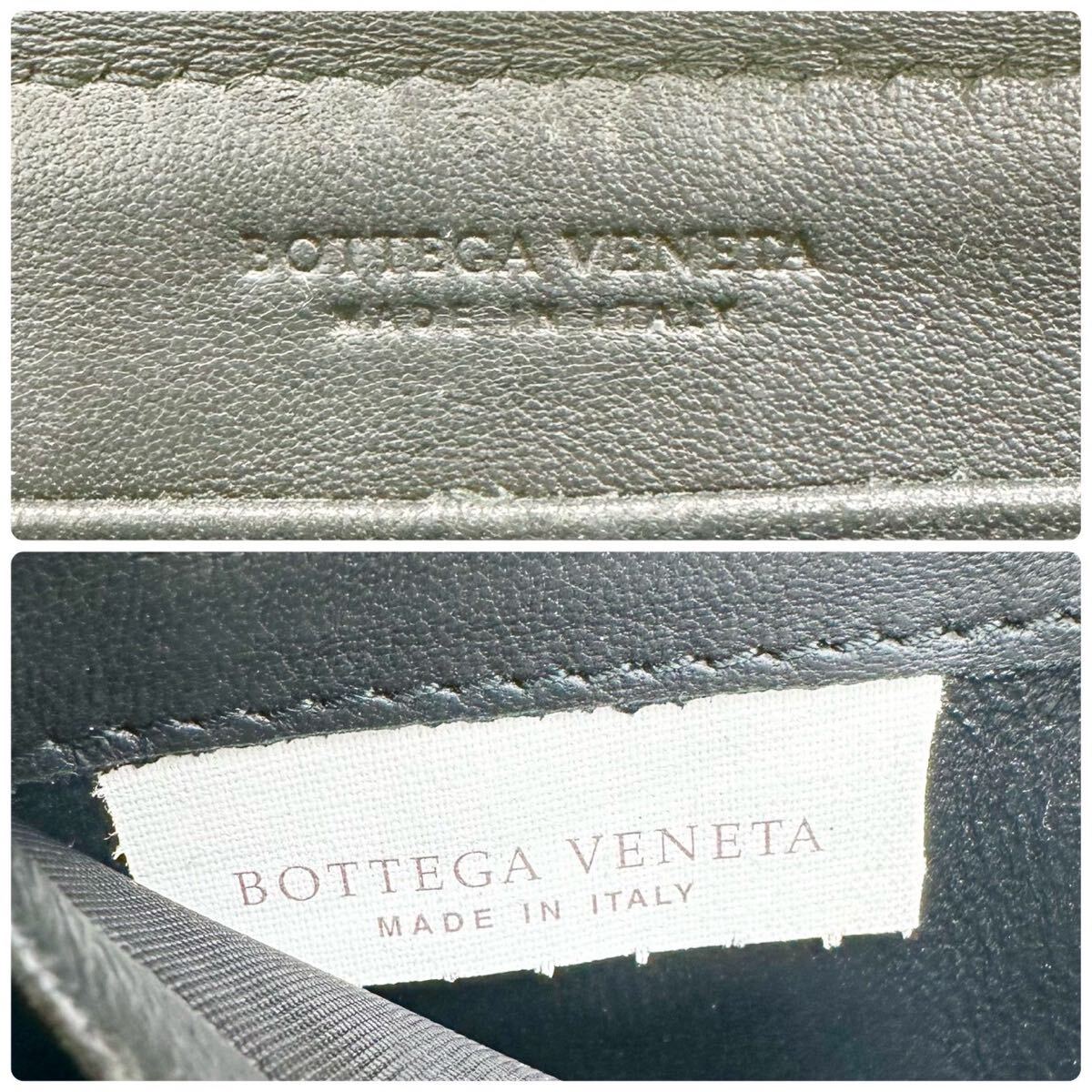 極美品●BOTTEGA VENETA ボッテガヴェネタ イントレチャート ラウンドファスナー ブラック 黒 長財布 財布 メンズ カーフ レザー ビジネス_画像10