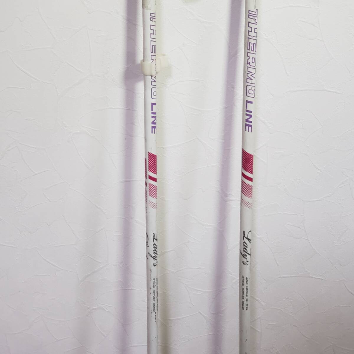 YS07EE LINE line ski stock white purple pink size 117cm Logo print outdoor winter snow 