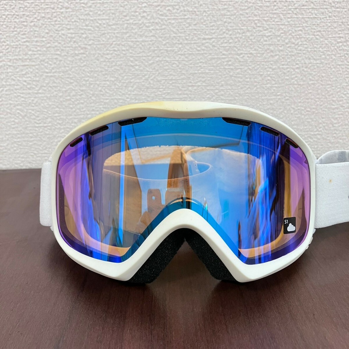 AS101NE タグ付き未使用品 GIRO ジロ ゴーグル スキー スノボ ウィンタースポーツ アウトドア 雪山 冬 ホワイト×グレー SIGNAL 箱付き_画像2