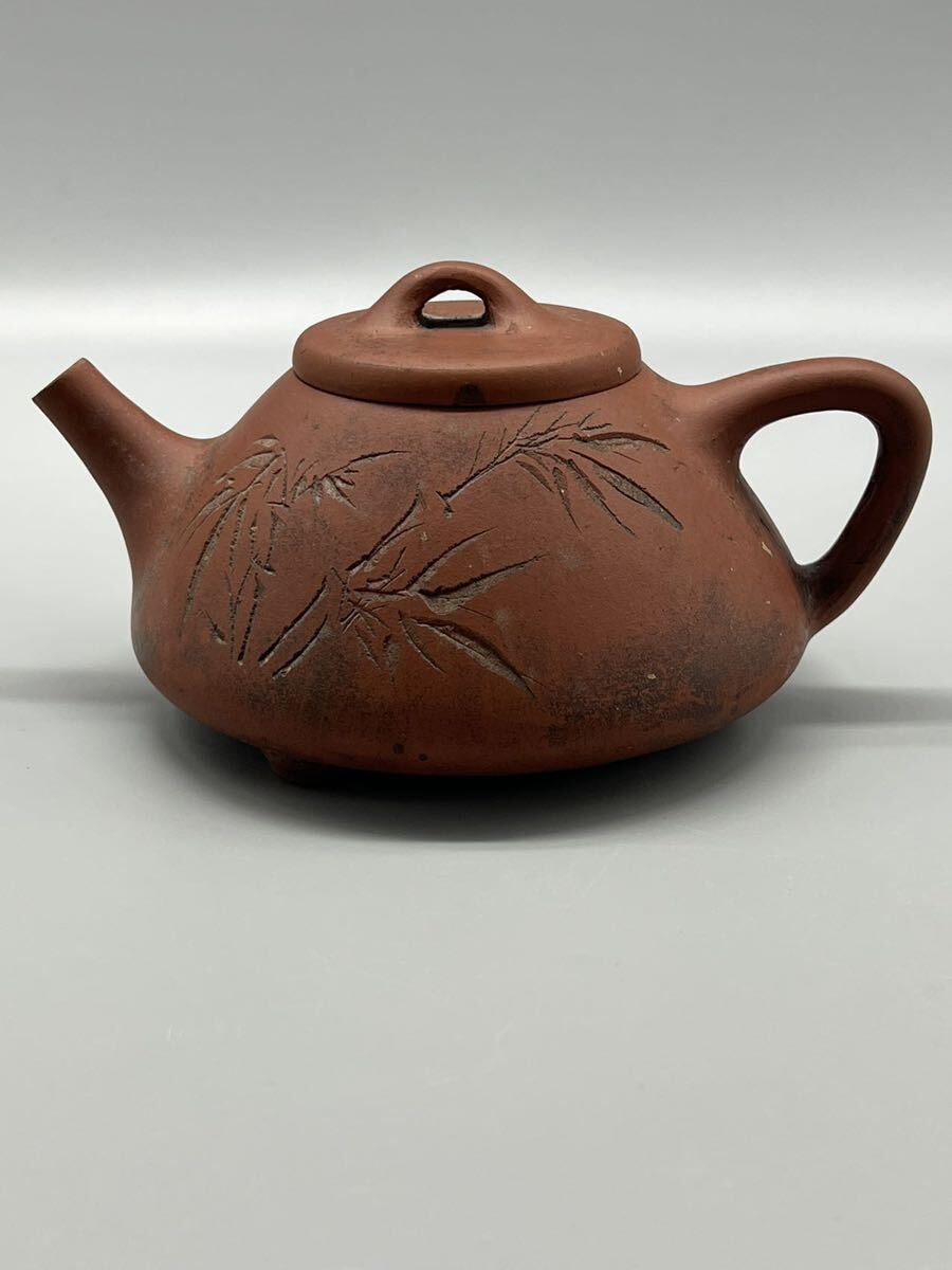 中国 煎茶道具 朱泥壷 急須 在銘 紫砂 時代物 _画像1