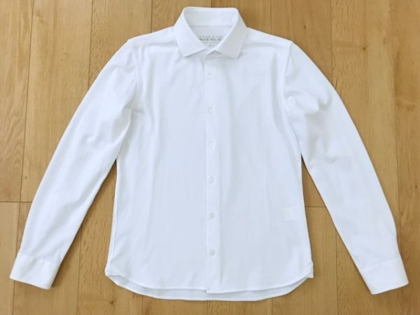 【良品】ムッシュニコル★ニットワイシャツ★白★46_画像2