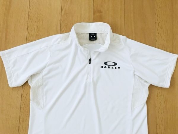 【美品】OAKLEY オークリー★ハーフジップドライシャツ★白★JP-XL_画像2