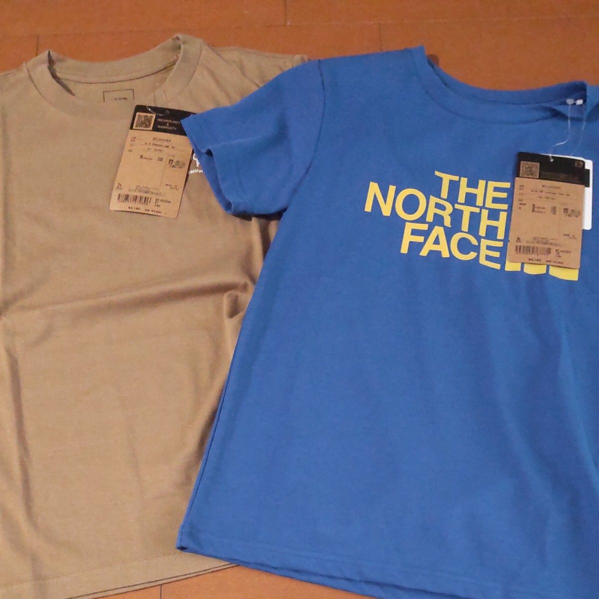 週末お値引き☆ノースフェイス スクエアロゴT 140 ケルプタン ブルー 2枚  半袖Tシャツ