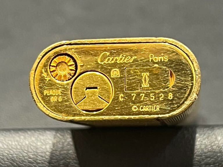 6579 Cartier ガスライター ゴールドカラー 喫煙具 カルティエ 着火確認済_画像3